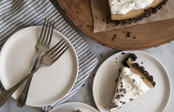 Banana Butterscotch Almond Tart