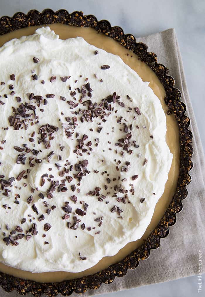 Banana Butterscotch Almond Tart