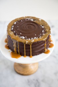 Buttermilk Chocolate Cake with caramel