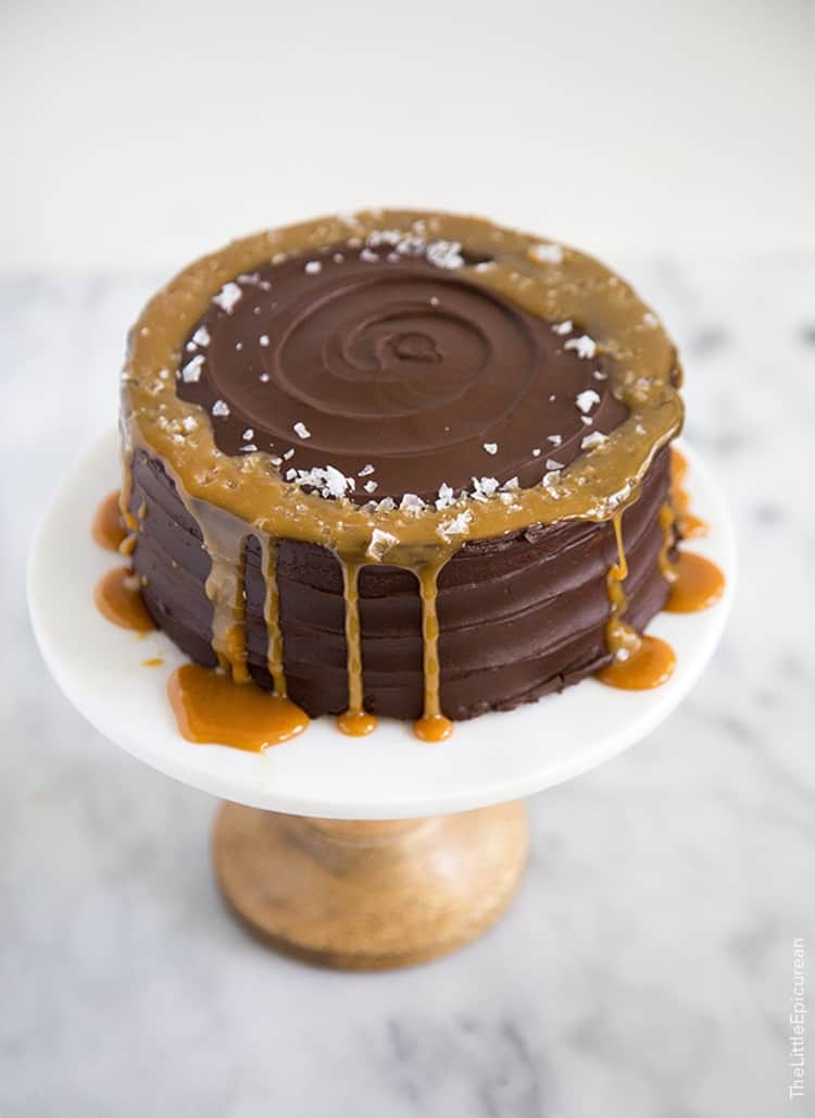 Buttermilk Chocolate Cake with caramel