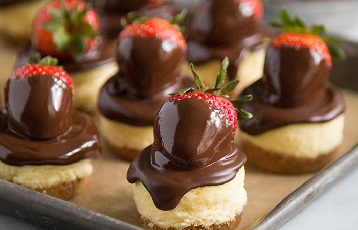 Chocolate Dipped Strawberry Cheesecake