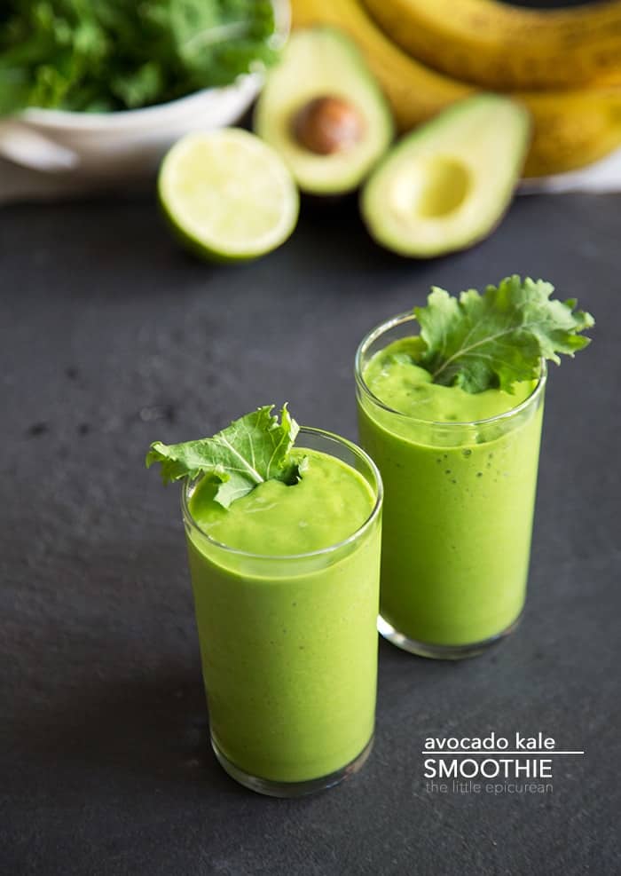 Avocado Kale Smoothie- The Little Epicurean