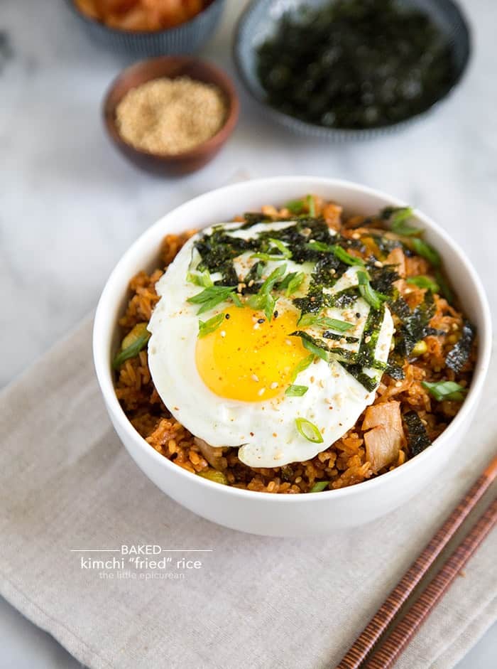 Baked Kimchi "Fried" Rice