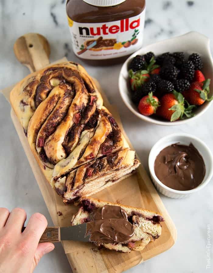 Berry Nutella Swirl Bread
