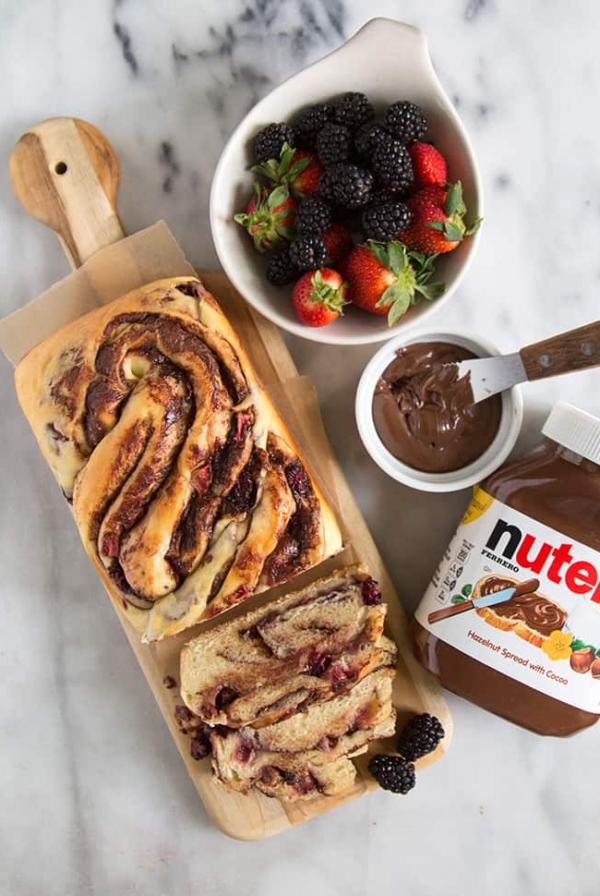 Berry Nutella Swirl Bread