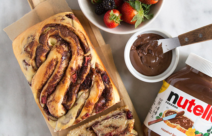 Berry Nutella Swirl Bread