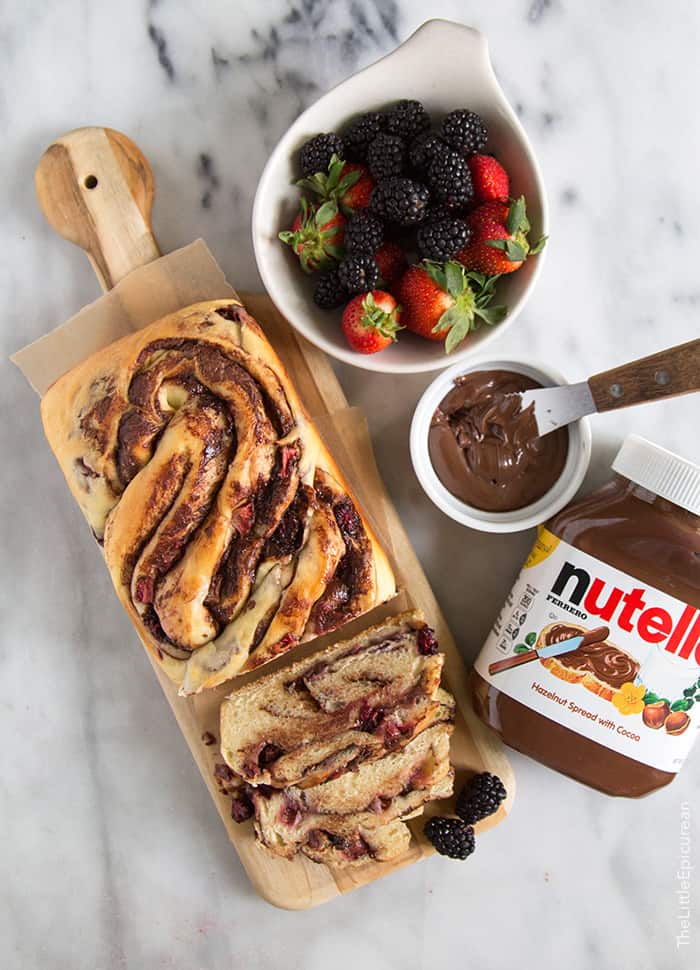 Berry Nutella Swirl Bread