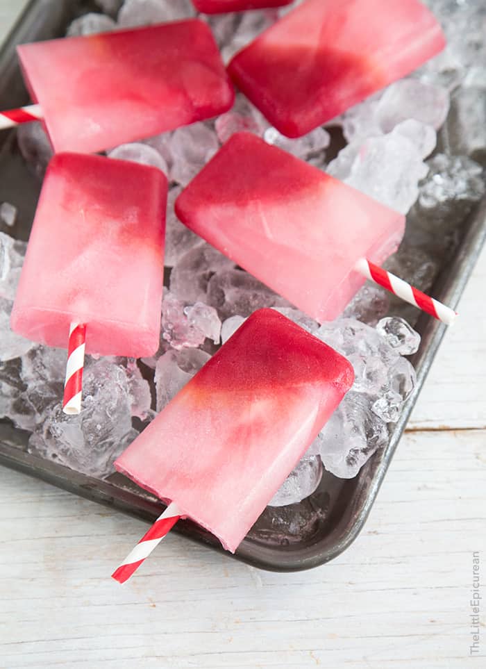 Blood Orange Limeade Popsicles