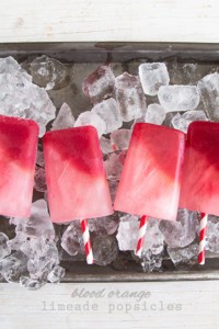 Blood Orange Limeade Popsicles