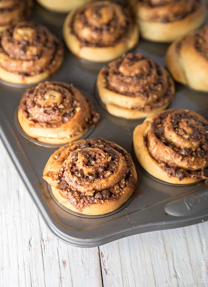 Chocolate Walnut Cinnamon Rolls