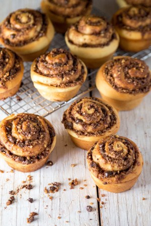 Chocolate Walnut Cinnamon Rolls