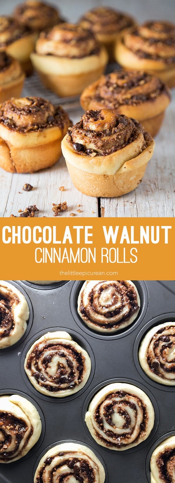 Chocolate Walnut Cinnamon Rolls