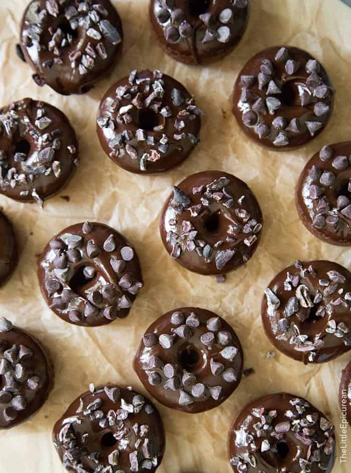 Triple Chocolate Baked Donuts. Triple Chocolate Baked Donuts