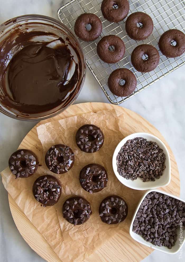 Triple Chocolate Baked Donuts