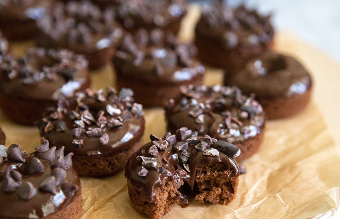 Triple Chocolate Baked Donuts