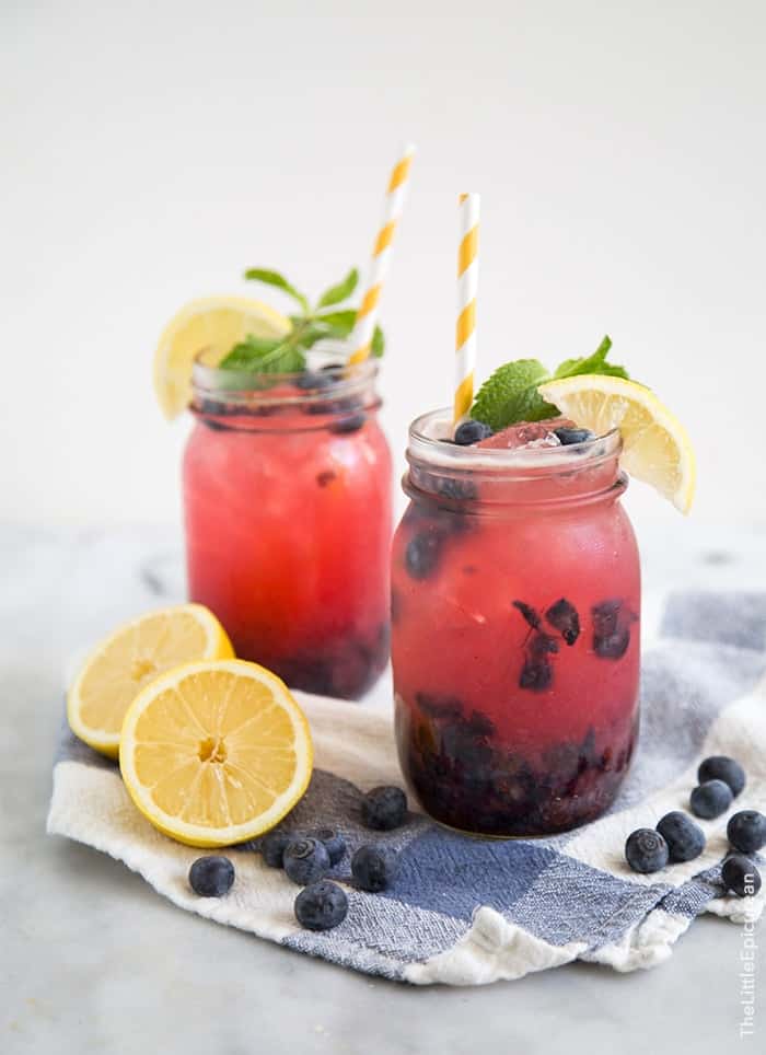 Sparkling Blueberry Lemonade The Little Epicurean