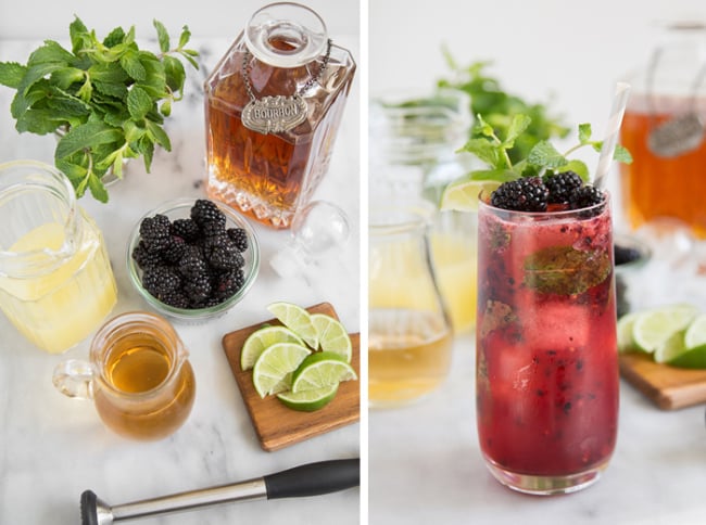 Blackberry Bourbon Smash | the little epicurean