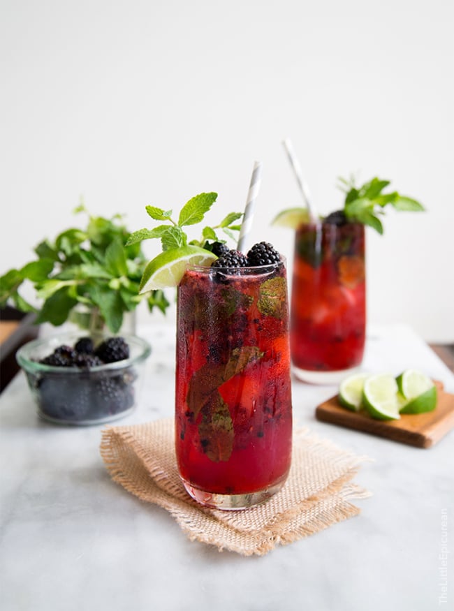 Blackberry Bourbon Smash | the little epicurean