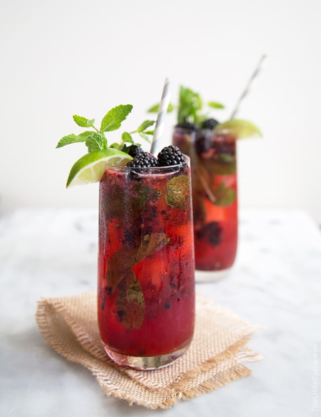 Blackberry Bourbon Smash | the little epicurean