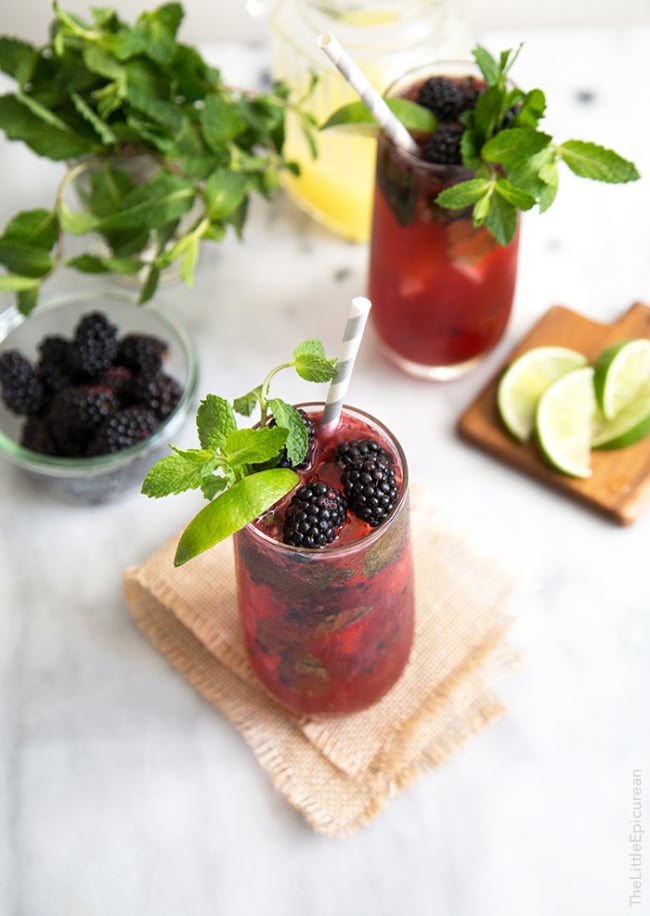 Blackberry Bourbon Smash| the little epicurean