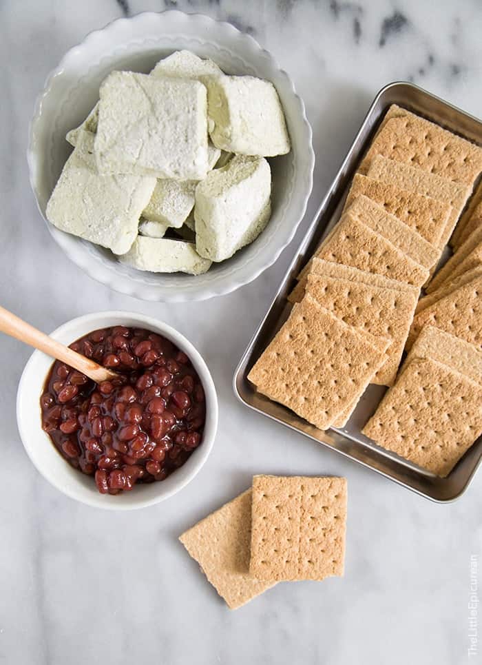 Matcha Red Bean S'mores