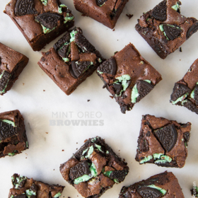 Mint Oreo Brownies | the little epicurean