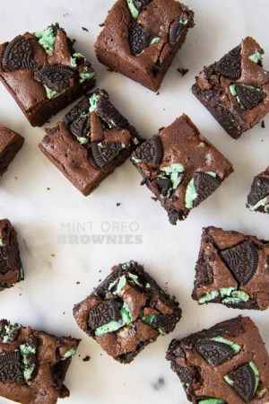 Mint Oreo Brownies | the little epicurean