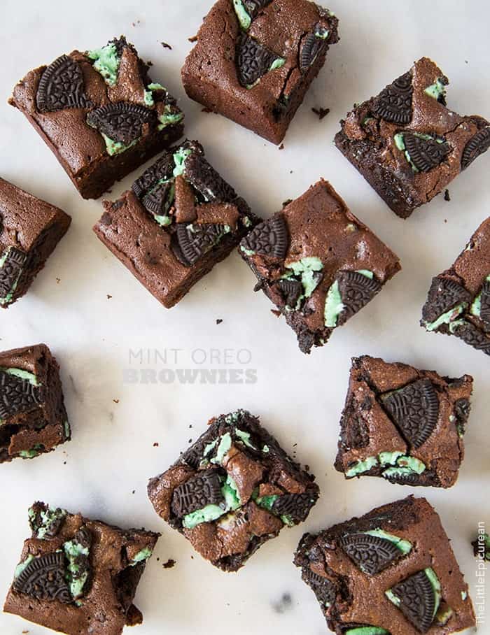 Mint Oreo Brownies | the little epicurean