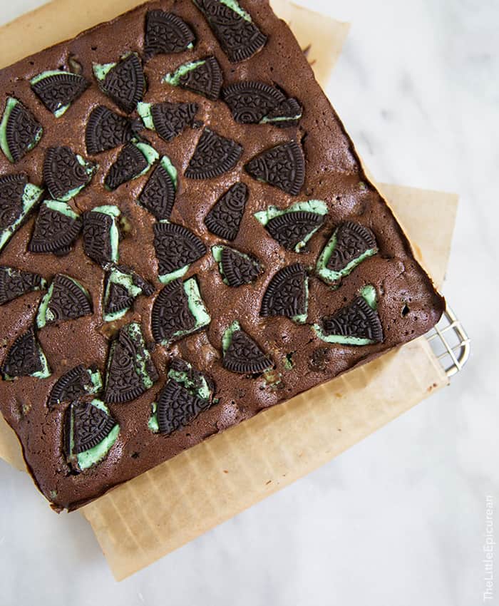 Mint Oreo Brownies