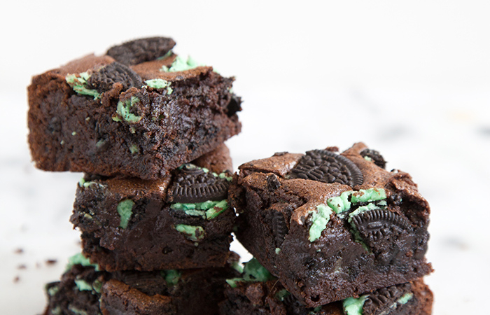 Mint Oreo Brownies