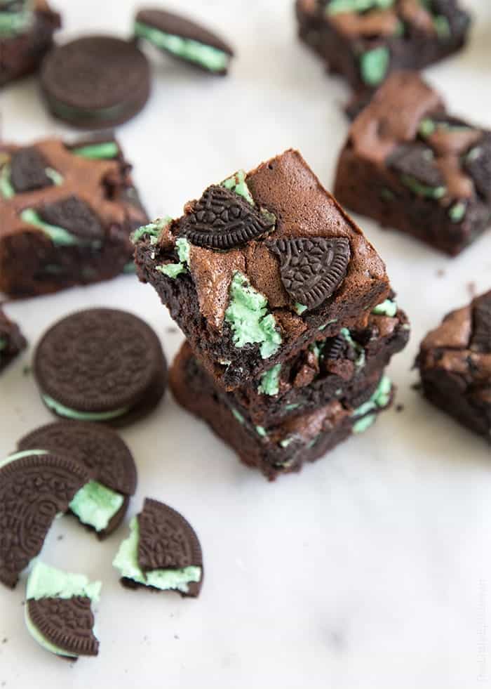 Mint Oreo Brownies