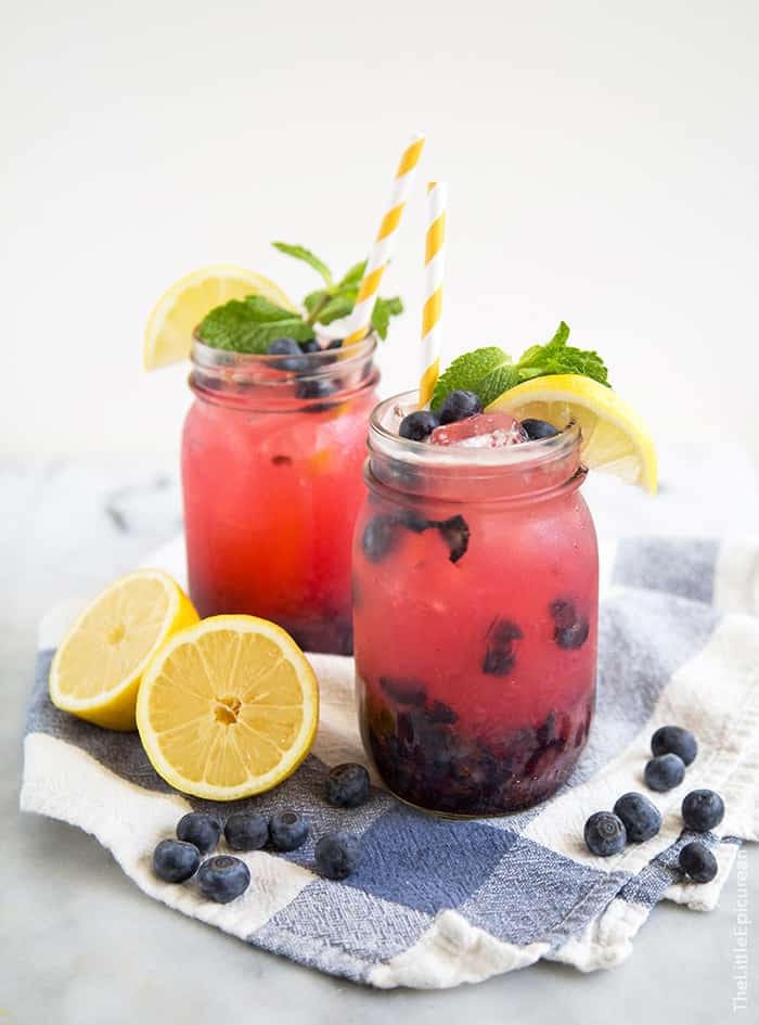 Sparkling Blueberry Lemonade | the little epicurean