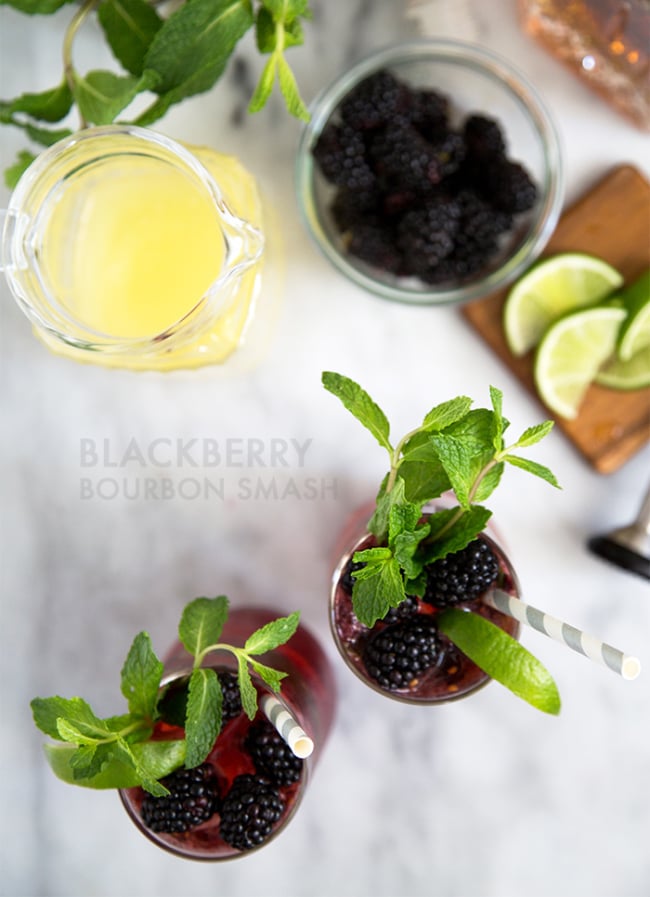 Blackberry Bourbon Smash | the little epicurean