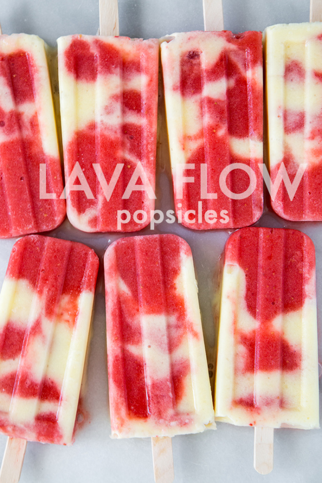 Lava Flow Popsicles | the little epicurean