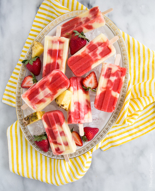 Lava Flow Popsicles | the little epicurean