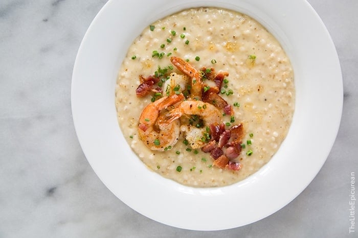 Shrimp and Oatmeal "Grits" | the little epicurean