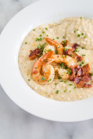 Shrimp and Oatmeal "Grits" | the little epicurean