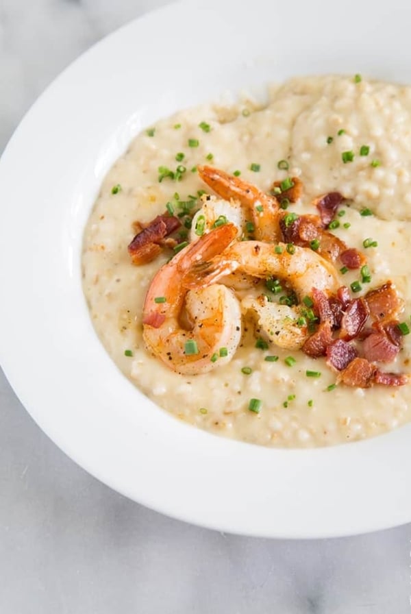 Shrimp and Oatmeal "Grits" | the little epicurean