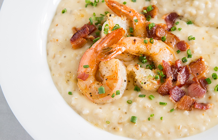 Shrimp and Oatmeal "Grits" | the little epicurean