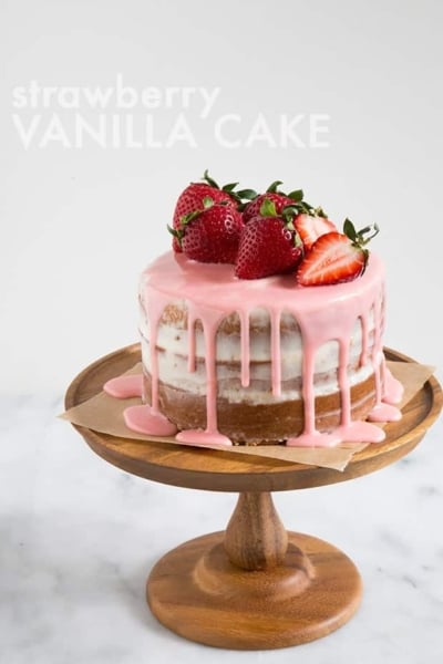 Strawberry Vanilla Cake | the little epicurean