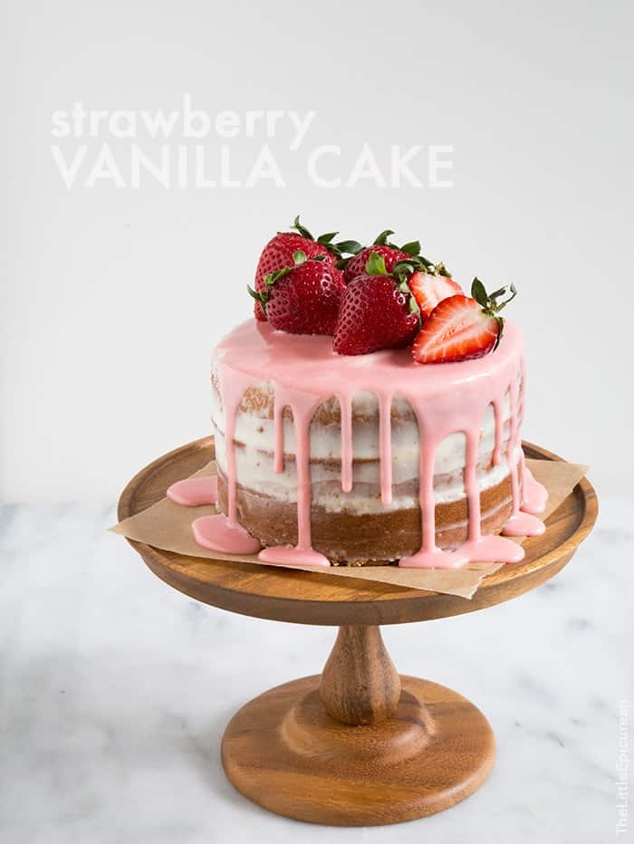 Strawberry Vanilla Cake | the little epicurean