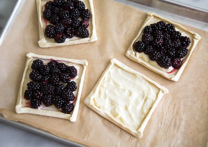 Blackberry Cream Cheese Pastries | the little epicurean