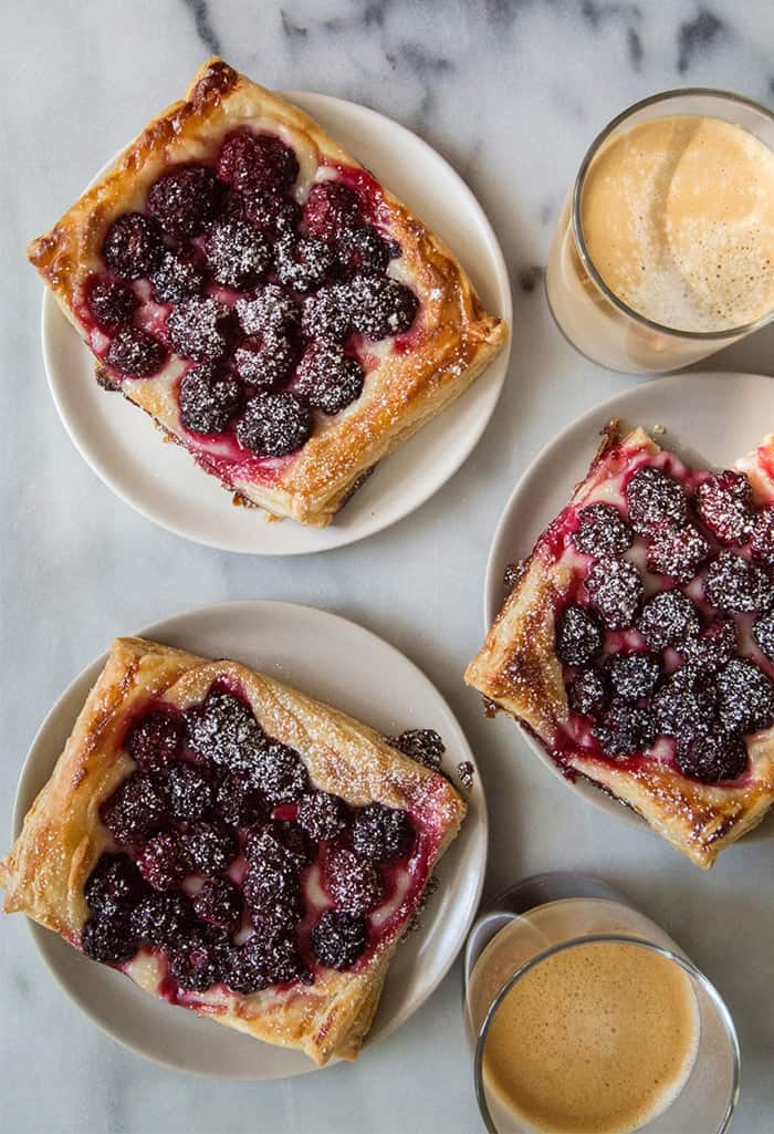 Blackberry Cream Cheese Pastries | the little epicurean