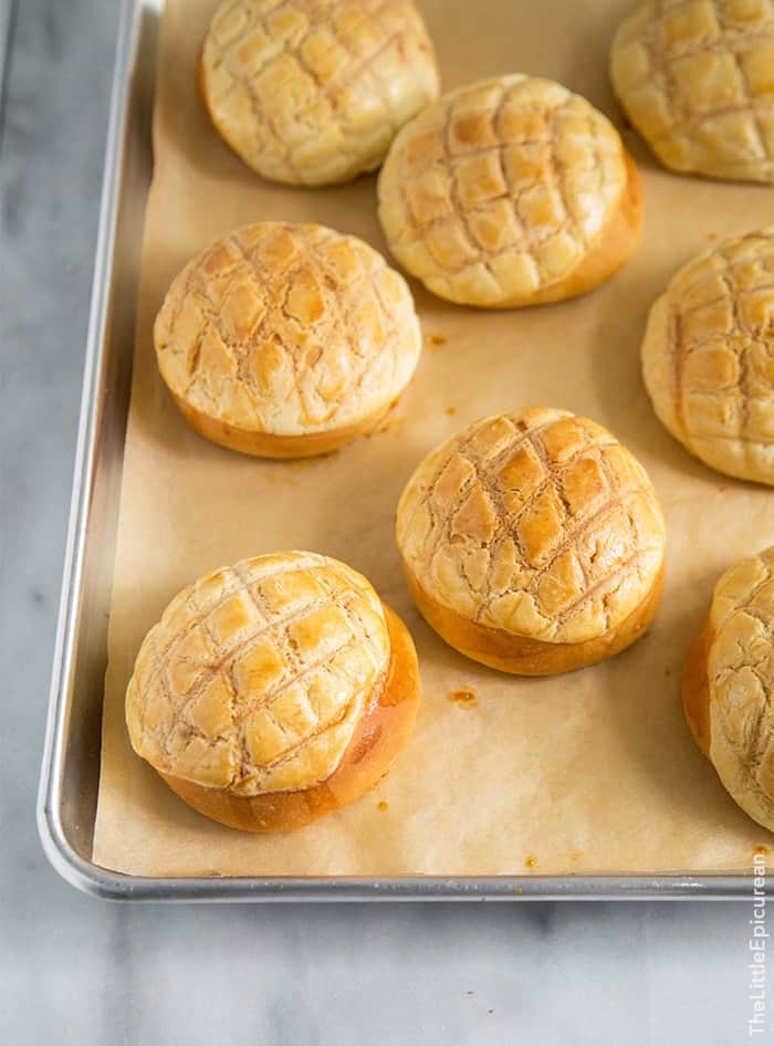 Japanese Melon Pan | the little epicurean