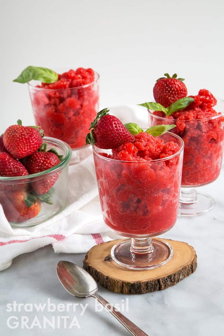 Strawberry Basil Granita | the little epicurean