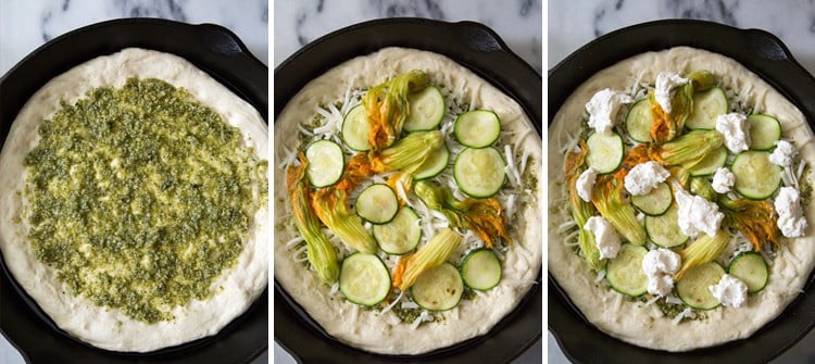 Ricotta Squash Blossom Pizza | the little epicurean