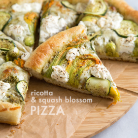 Ricotta Squash Blossom Pizza | the little epicurean