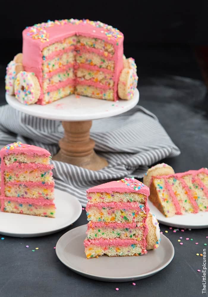 Funfetti "Coffee & Doughnuts" Cake | the little epicurean