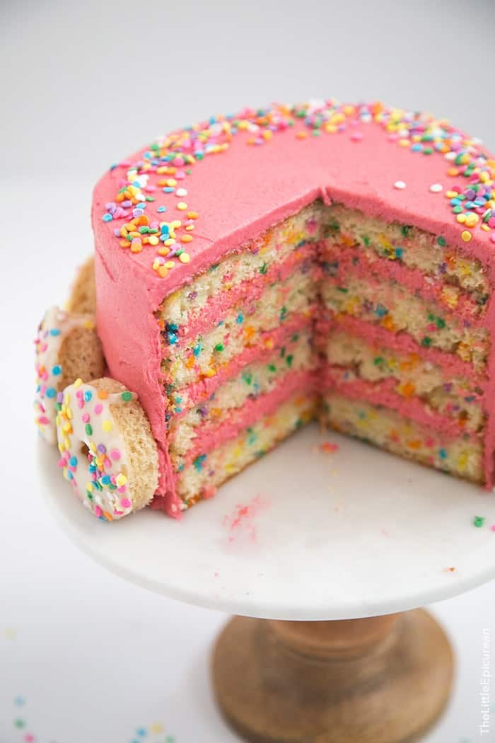 Funfetti "Coffee & Doughnuts" Cake | the little epicurean