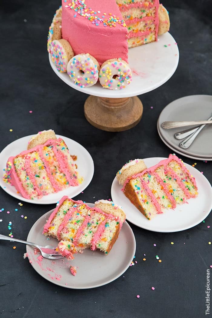 Funfetti "Coffee & Doughnuts" Cake | the little epicurean